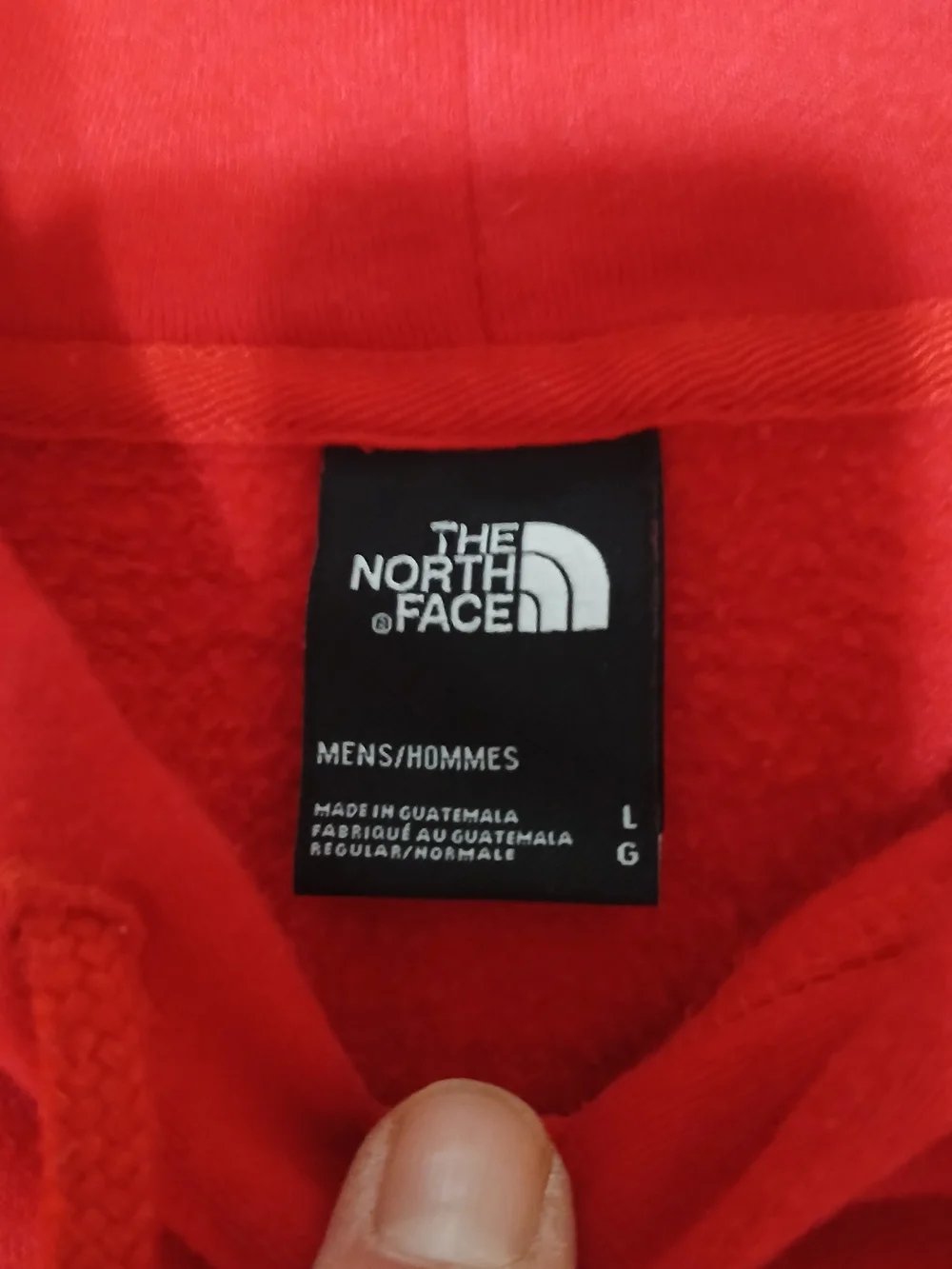 The North Face Men's Red Hooded Sweatshirt Pyllover Outdoors Graphic Large